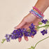 Violet | Silver | Mermaid Glass Bead Bracelet